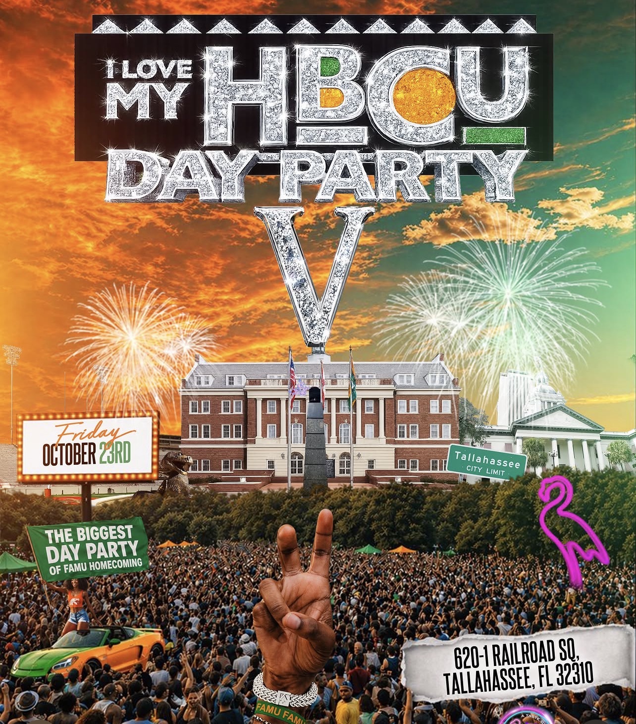 Official event graphic for I Love My HBCU Day Party — 5th Annual